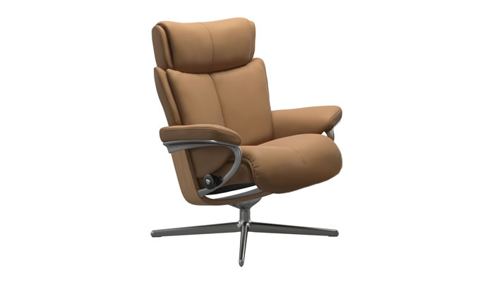 Stressless Magic with Cross Bse in Paloma Taupe Leather